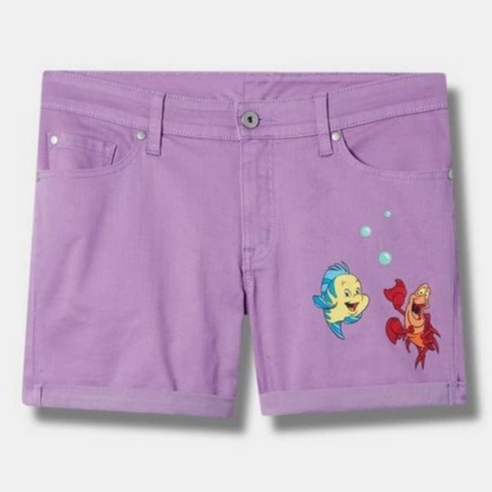 Torrid purple Disney Little Mermaid shorts